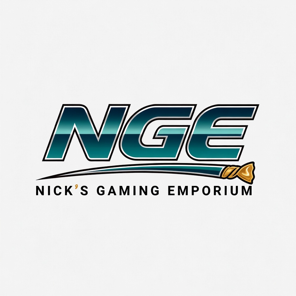 1997 — a chrome-and-teal corporate NGE logo with a swoosh